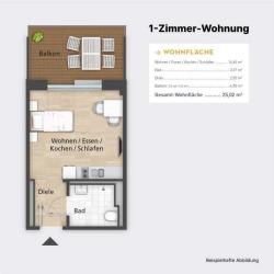 Grundriss-1-Zimmer-Wohnung